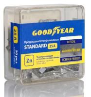 Набор предохранителей флажковых Goodyear GY003065 "стандарт" 25A (50шт)
