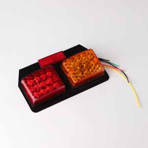 Стоп сигнал для прицепов двойной, квадратный, диодный (комплект L/R) 12V (ZC-A-091) LUNARIS