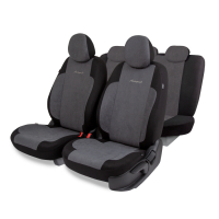 Авточехлы "AUTOPROFI Standart Generation" GEN-1102 BK/D.GY велюр, 11пр, чёрн./т.серый