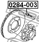 Шпилька колесная Febest 0284-003 (40222-C6000)
