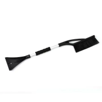 Щетка для снега со скребком, телескопическая "BARBELL" длина 72,5-95см, цвет черный IC7572