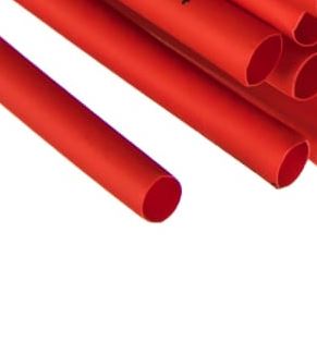 Трубка термоусадочная 2,5-1,25 мм. красная REXANT (1м)
