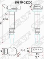Катушка зажигания ST-90919-02256 SAT