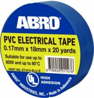 Изолента синяя 18мм*18,3м 600V и 80°C ЕТ-914 ABRO