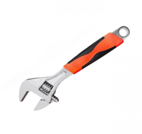 Ключ разводной 300мм хромированный прорезиненная рукоять D103-300