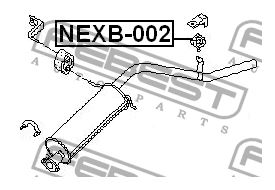 Кронштейн NEXB-002 подушк  крепления глушителя  FEBEST