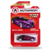 Игрушка машинка "SUPER CARS" АВТОПРОФИ  SUP-003 BK/VIOLET, коллекционная 1:64