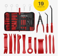 Набор (съемников) для демонтажа обшивки салона YZ-A116A, 19 предметов, КНР