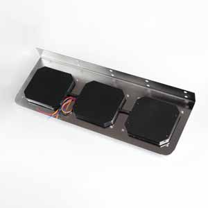 Стоп сигнал тройной, диодный ХРОМ (комплект L/R) 24V (ZC-A-101) LUNARIS