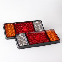 Стоп сигнал тройной, БЕЗ решетки, диодный (комплект L/R) 24V (ZC-A-072) LUNARIS