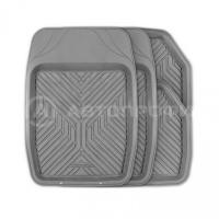 Коврик "AUTOPROFI" MAT-150 GY универсальная ванночка, 4 предмета,ПВХ, серый