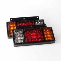 Стоп сигнал тройной, с решеткой, с креплением, диодный (комплект L/R) 24V (ZC-A-069) LUNARIS