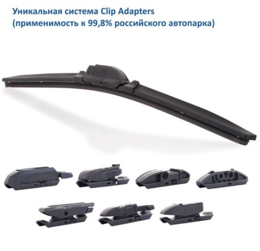 Щетка стеклоочистителя Goodyear PREMIUM 23"/58см всесезонная бескаркасная GY000443 (8 переходников)