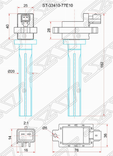 Катушка зажигания ST-33410-77E10 SAT