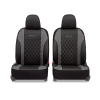 Авточехлы на передние сиденья "AUTOPROFI Standart Excellent" EXL-603G BK/D.GY экокожа, 6пр, чёрн./т.серый