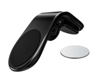 Держатель телефона в дефлектор, магнитный, черный L-1