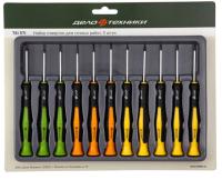 Набор отвёрток для точных работ (SL1.5, SL2, SL2.5; PH000, PH00, PH0; T5, T6, T7, T8, T9) 11пр. 781571 ДЕЛО ТЕХНИКИ