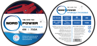 Провода пусковые NORD POWER 750A, 4м, (TBC-040-750) в сумке ПВХ