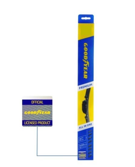 Щетка стеклоочистителя Goodyear PREMIUM 24"/60см всесезонная бескаркасная GY000444 (8 переходников)