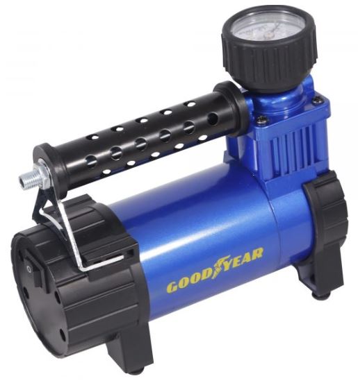 Компрессор Goodyear GY-45L CASE 45л/мин, питание от АКБ, съемный резиновый шланг, кейс для хранения GY000116