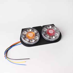 Стоп сигнал для прицепов двойной, круглый, диодный (комплект L/R) 12V (ZC-A-093) LUNARIS