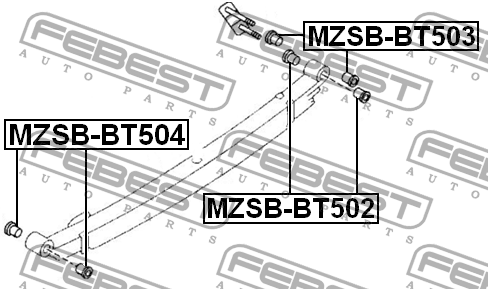 Втулка рессоры MZSB-BT504/UH71-28-450 Febest