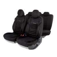 Авточехлы "AUTOPROFI Premium Combo Comfort" CMB-1105PV BK/BK велюр, 11пр, чёрный