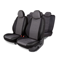 Авточехлы "AUTOPROFI Premium Modena" MOD-1107 BK/D.GY паттерн велюр, экокожа 11пр, чёрн./т.серый