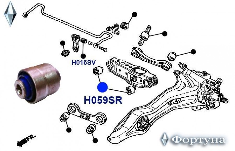 Сайлентблоки задней подвески хонда срв 3 схема