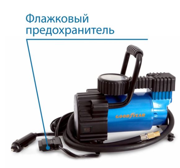 Компрессор Goodyear GY-35L LED DIGITAL 35 л/мин, с цифровым манометром, с фонарем , сумка для хранения GY000117
