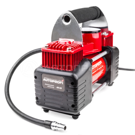 Компрессор AUTOPROFI AK-65, 65л/мин, 12V, 10атм, 30A, 300W, двухпоршневой, металл