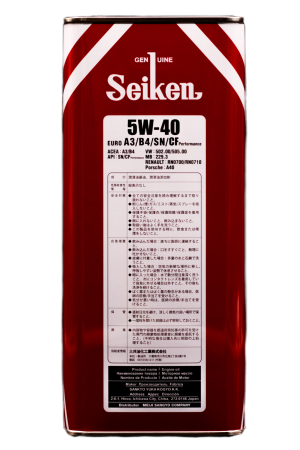 Масло моторное Seiken EURO A3/B4/SN/CF 5w40 синтетическое 4л