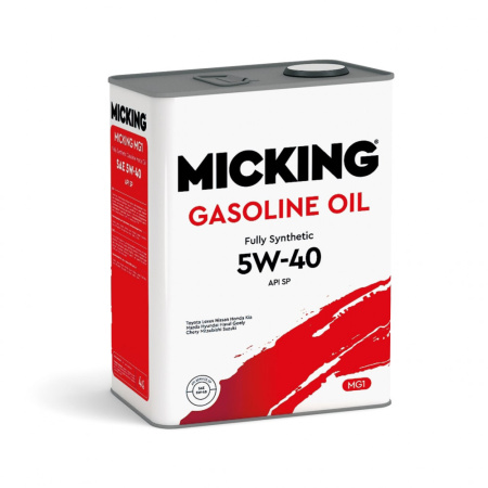 Масло моторное MICKING Gasoline Oil MG1 5W40 SP 4л синтетическое