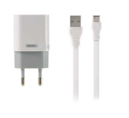 Зарядное (адаптер сетевой) ReMax  RP-U14+кабель Type-C 220/USB 2.4A