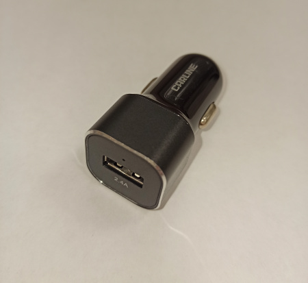 Адаптер в прикуриватель CARLINE CH-1U21A 1xUSB 2.1A 12/24В, черный, в коробке