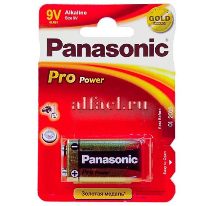 Батарейка Panasonic 6LR61/9V PRO POWER 1BP
