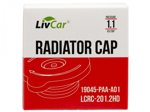 Крышка радиатора LCRC-201.2HD (19045-PAA-A01/C-13D)  108kpa, 1.1 kg/cm2  LivCar
