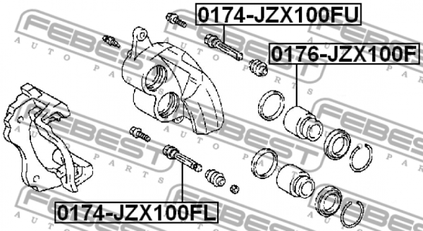 Втулка суппорта 0174-JZX100FL/47715-22070 Febest
