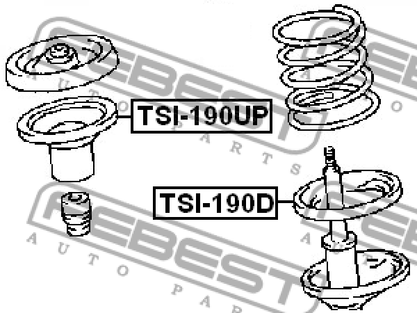 Проставка пружины  Febest TSI-190UP (48157-05010)