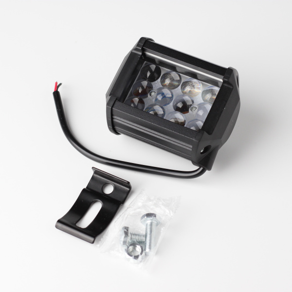 Фонарь диодный прямоугольный ходовой маленький, линза 36W 12-80V. (EL058) LUNARIS