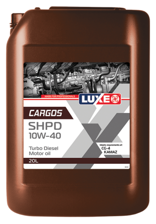 Масло моторное LUXE CARGOS SHPD TURBO DIESEL 10W40 CG-4 20л полусинтетическое