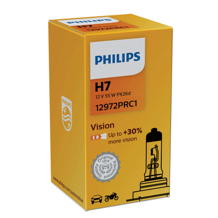 Лампа Philips Vision 12972PRC1 12V H7 55W PX26d +30% света