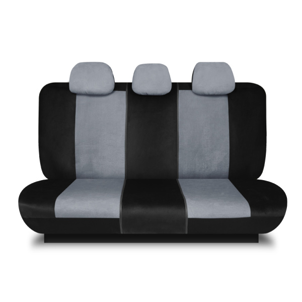 Авточехлы "AUTOPROFI Premium Combo Comfort" CMB-1105PV BK/D.GY велюр, 11пр, чёрн/т.серый