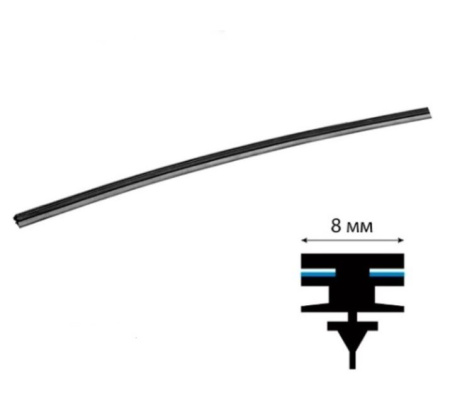 Сменная резинка щетки AVANTECH Aerodynamic 375мм (15") ARR-15U (ширина 8мм)