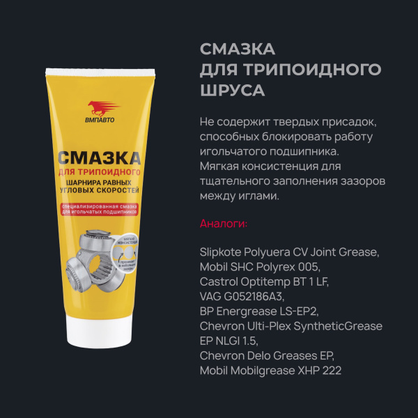 Смазка ШРУС-трипоидный ВМПАВТО туба 200мл