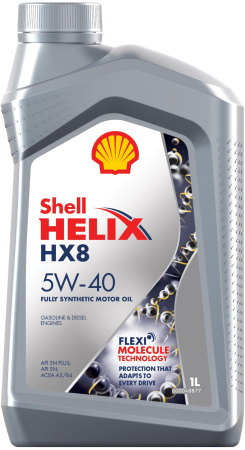 Масло моторное SHELL Helix HX8 5w40 SN  1л синтетическое