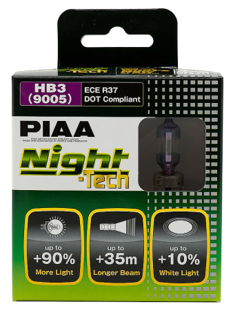 Лампа накаливания PIAA HE-825 HB3 BALB NIGHT TECH 3600K (комплект из 2 шт.)