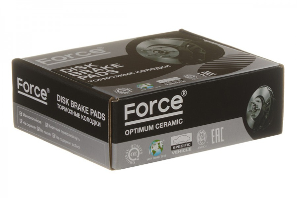 Тормозные колодки дисковые FORCE RD-2103 (D1339/GP-01009/NP2074/AN-793) Optimum ceramic (D1060-4BA0A, D1060-4CA0A)