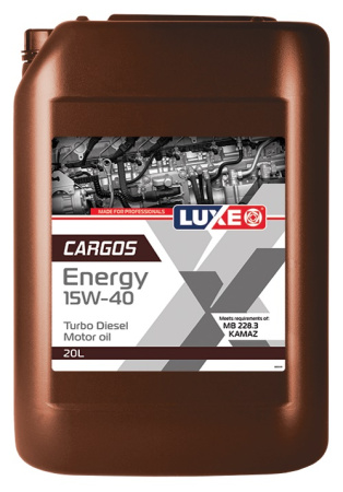 Масло моторное LUXE CARGOS ENERGY TURBO DIESEL 15W40 CF-4 20л минеральное