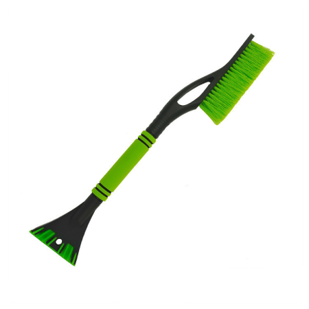 Щетка для снега со скребком "BARBELL" длина 60см, цвет зеленый IC7565